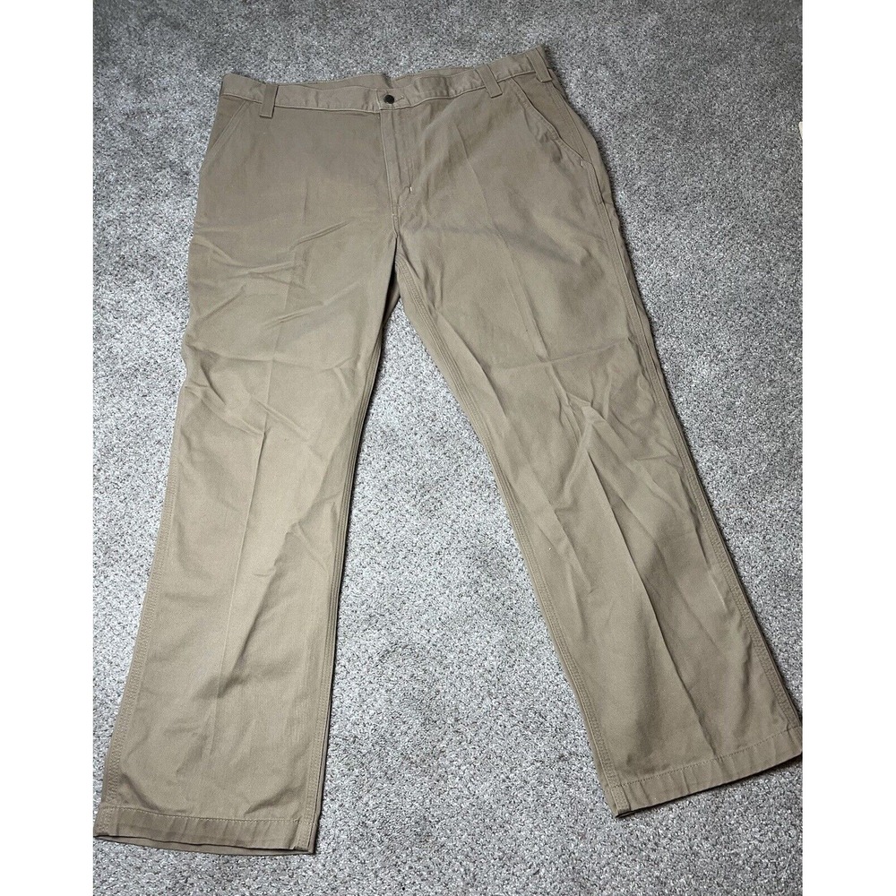 Carhartt‎ Men's Work Pants Size 40 X 30 Relaxed Fit Brown - Picture 2 of 8